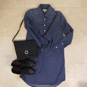 J. Crew Chambray Shirt Dress, Size 0